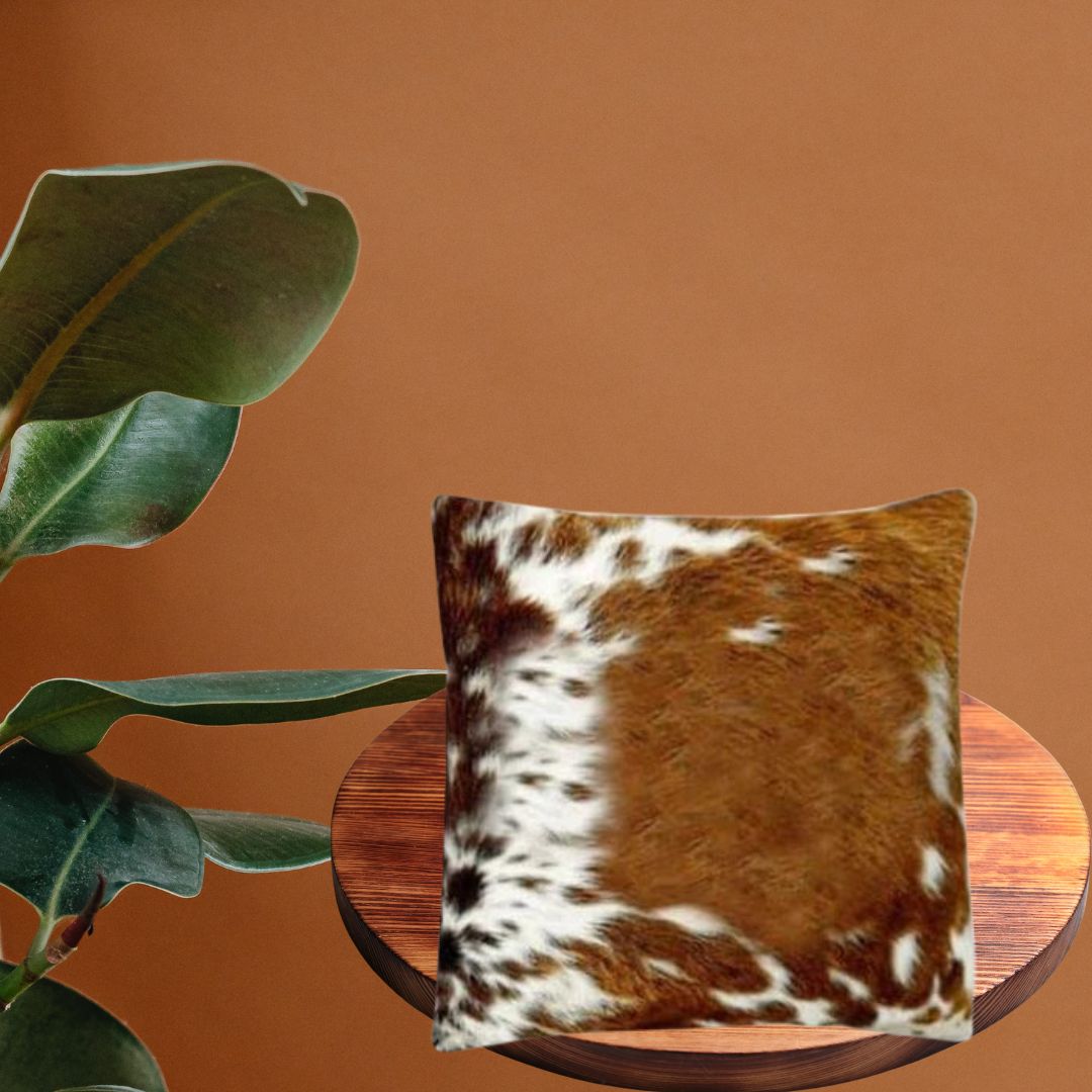 Cowhide Pillows Cushion Cover Leather Hair on Cow Hide Skin