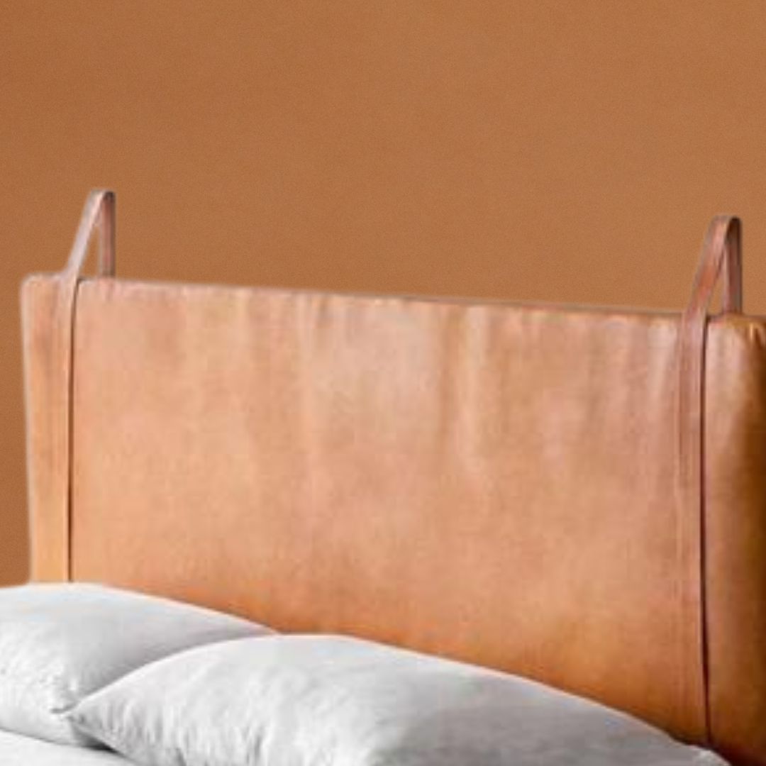 wall Leather Hanging Headboard, leather Headboard