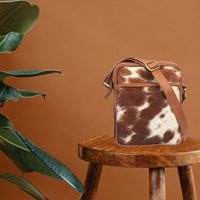 Cowhide Crossbody Bag Gift For Fathers Cowhide Leather Bag