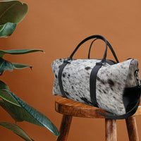 Cowhide Hairon Real Leather Cowhide Hair on Duffel Bag