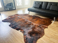 Genuine Cowhide Rug Dark Brindle