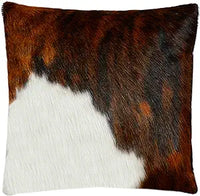 Geniune Cowhide Cushion Pillow Covers -Tricolor Leather Hair on Cow