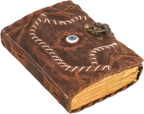 Book of Spells Hocus Pocus Spell book Prop Gifts Halloween Decorations Decor Made with Goat Leather And Handmade Deckle Edge Vintage Paper