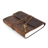 Leather Journal Travel Diary, Vintage Notebook for Men & Women