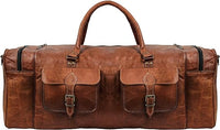 Leather Duffel Weekender Bags Inner Canvas Bag