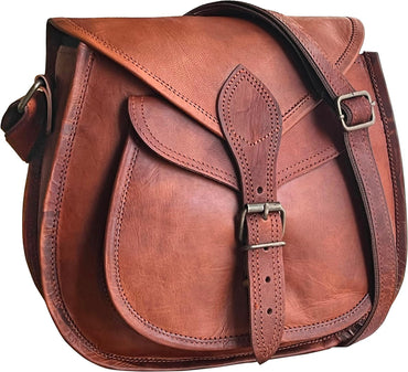 Leather Crossbody Satchel Bag Vintage Purses