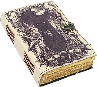 Cat Printed Vintage Leather Journal for Men & Women