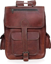 Vintage Full Grain 21 Inch Leather Laptop LARGE Backpack