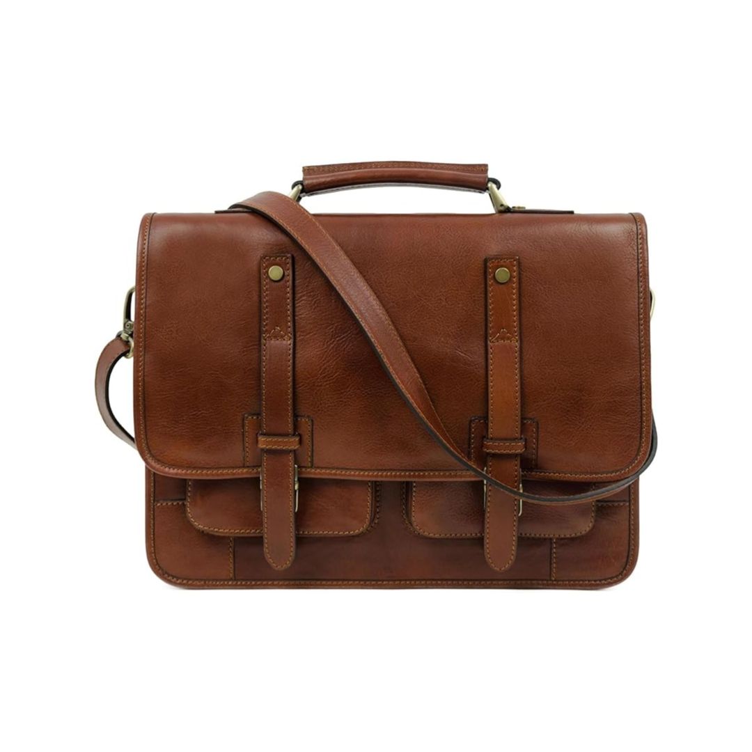 Leather Briefcase for Men - Business Laptop Bag