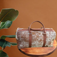 Cowhide Duffel Bag, Holdalls Travel Bag, Hand Carry Leather Bag