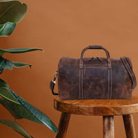 Full Grain Leather Duffle Bag/Monogrammed  Weekender Bag