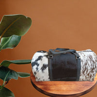 Cowhide Leather Duffel Bag | Leather Weekender Duffel Bag