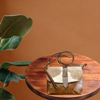 Cowhide Leather Crossbody Purse Handbag Clutch