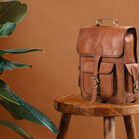 Real Leather Backpack for Men & Women