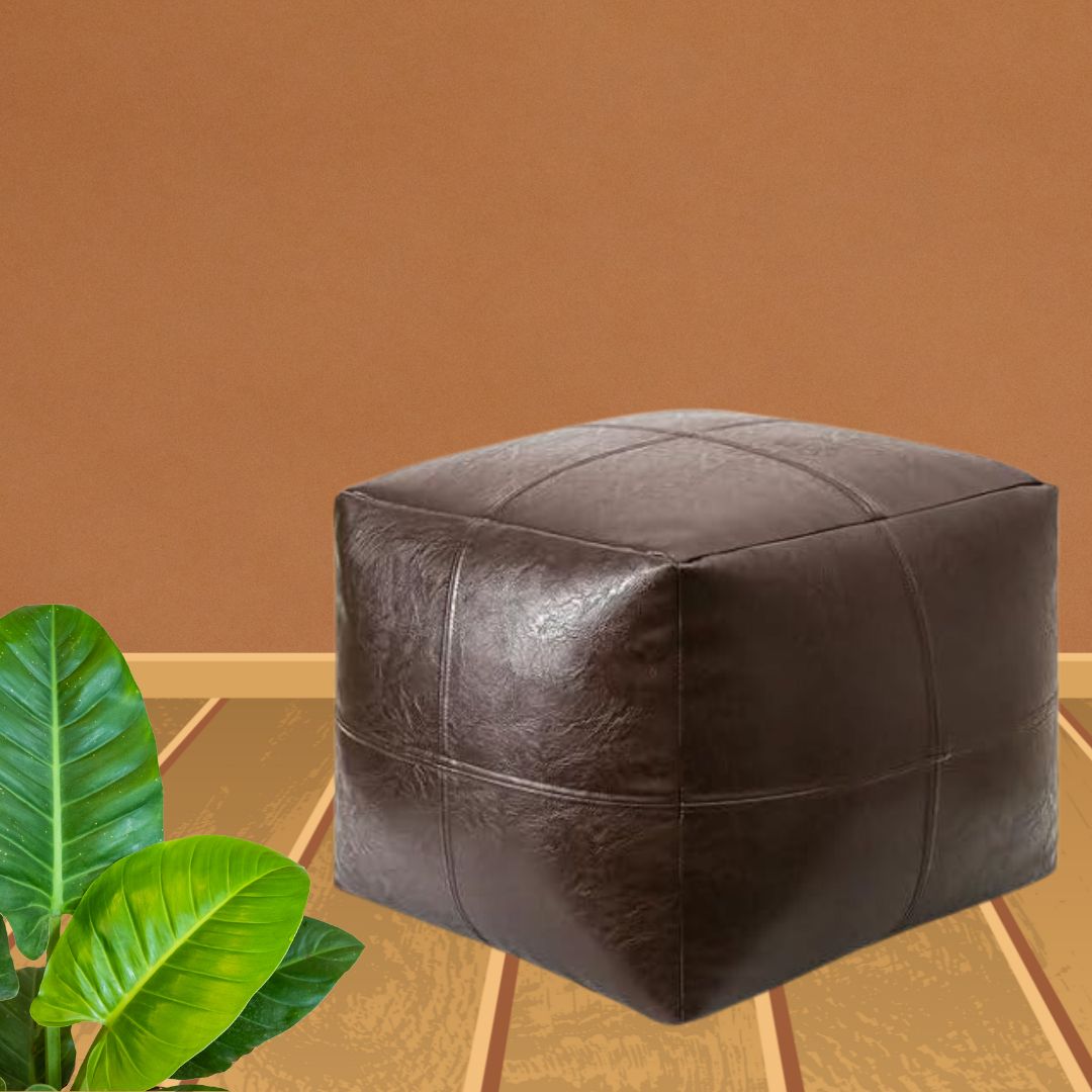 Unstuffed Pouf Ottoman