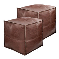 2 Pcs Square Pouf Ottoman Cover