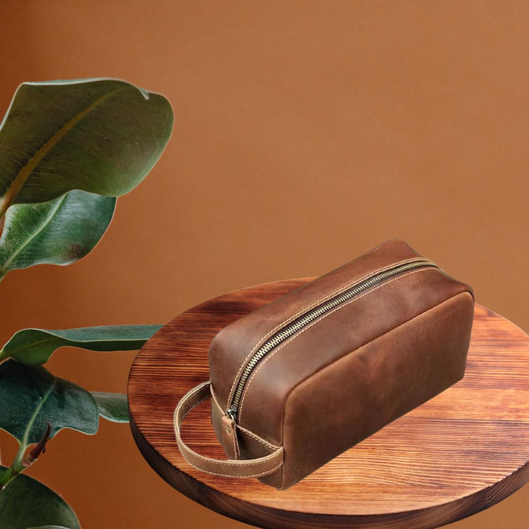 Toiletry Bag for Men or Women Handcrafted Dopp Kit