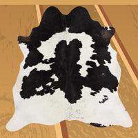 Genuine Cowhide Rug - Black & White Rug for Living Room